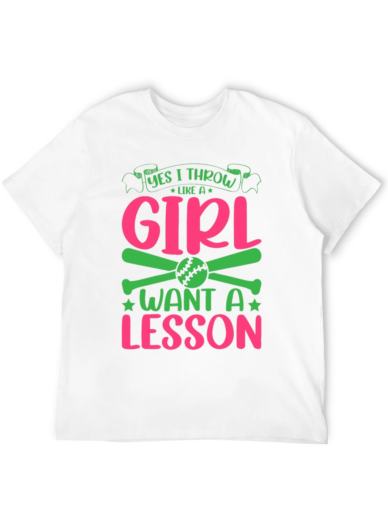 Black Yes I Throw Like A Girl Baseball Graphic T-Shirt view 12