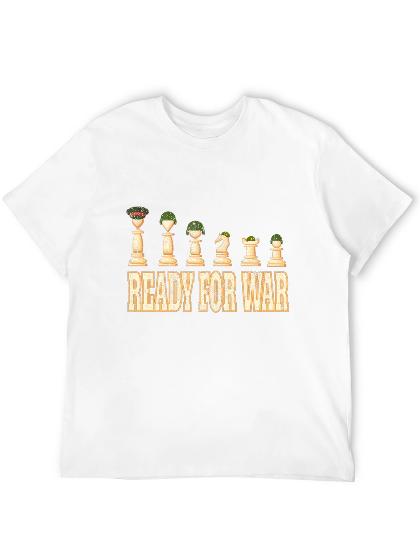 Black Ready for War Chess Piece T-Shirt view 12