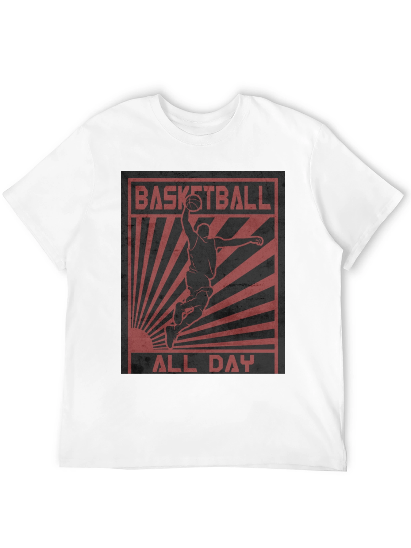 Black Basketball All Day Graphic Tee - Black Cotton T-Shirt view 12