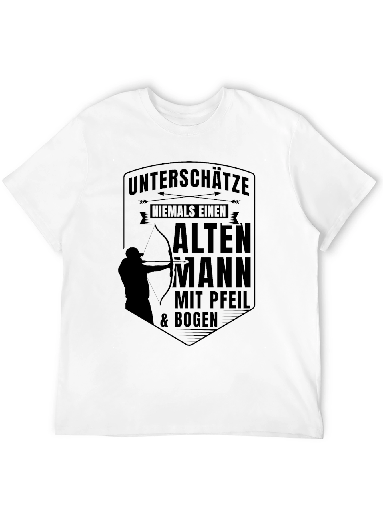 Black Archery Old Man T-Shirt - Funny German Saying Tee view 12