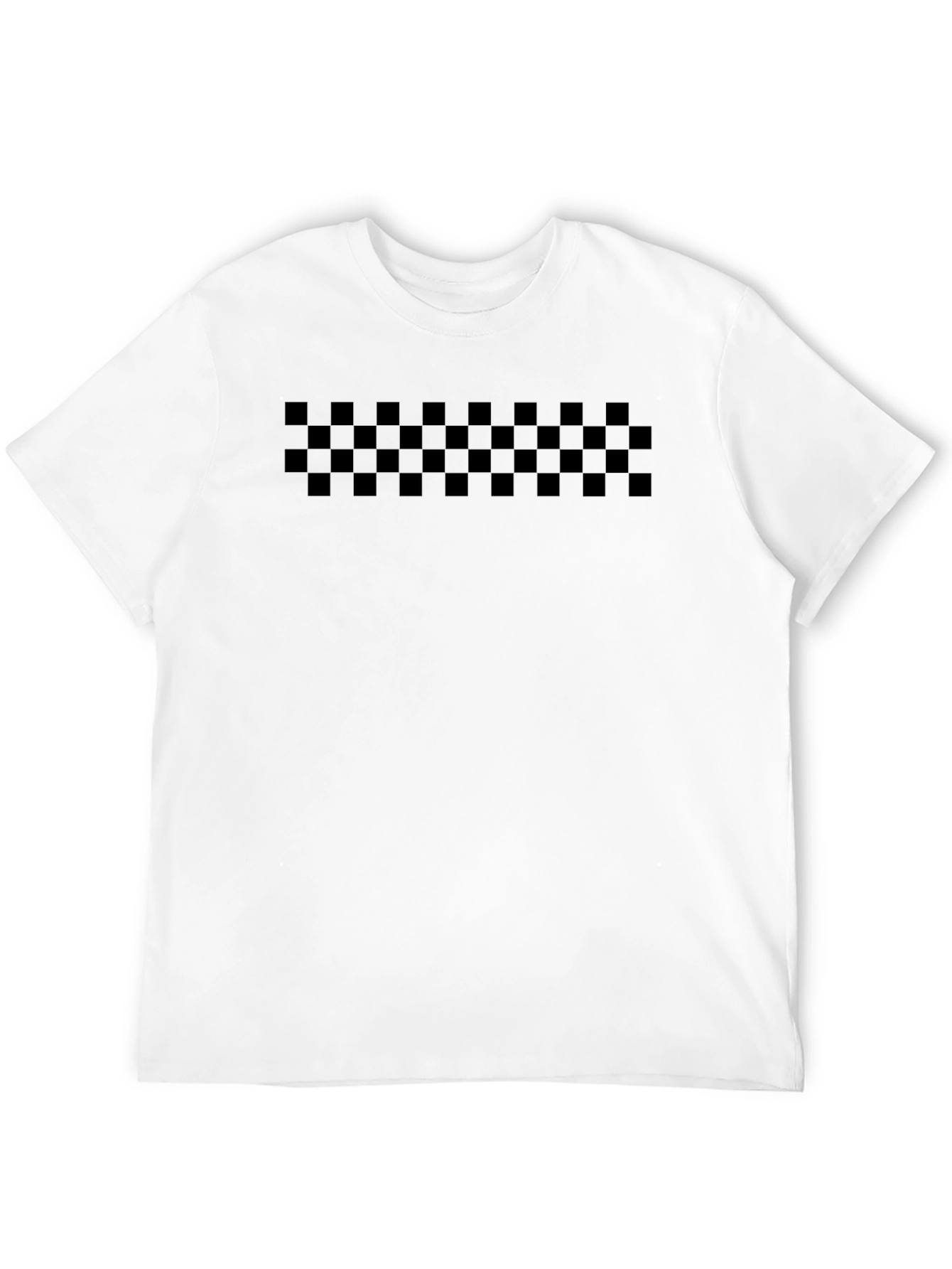 Black Black Checkerboard Graphic T-Shirt view 12