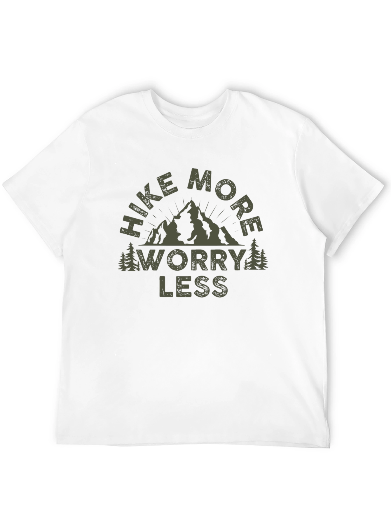 Black Hike More Worry Less Graphic Tee view 12