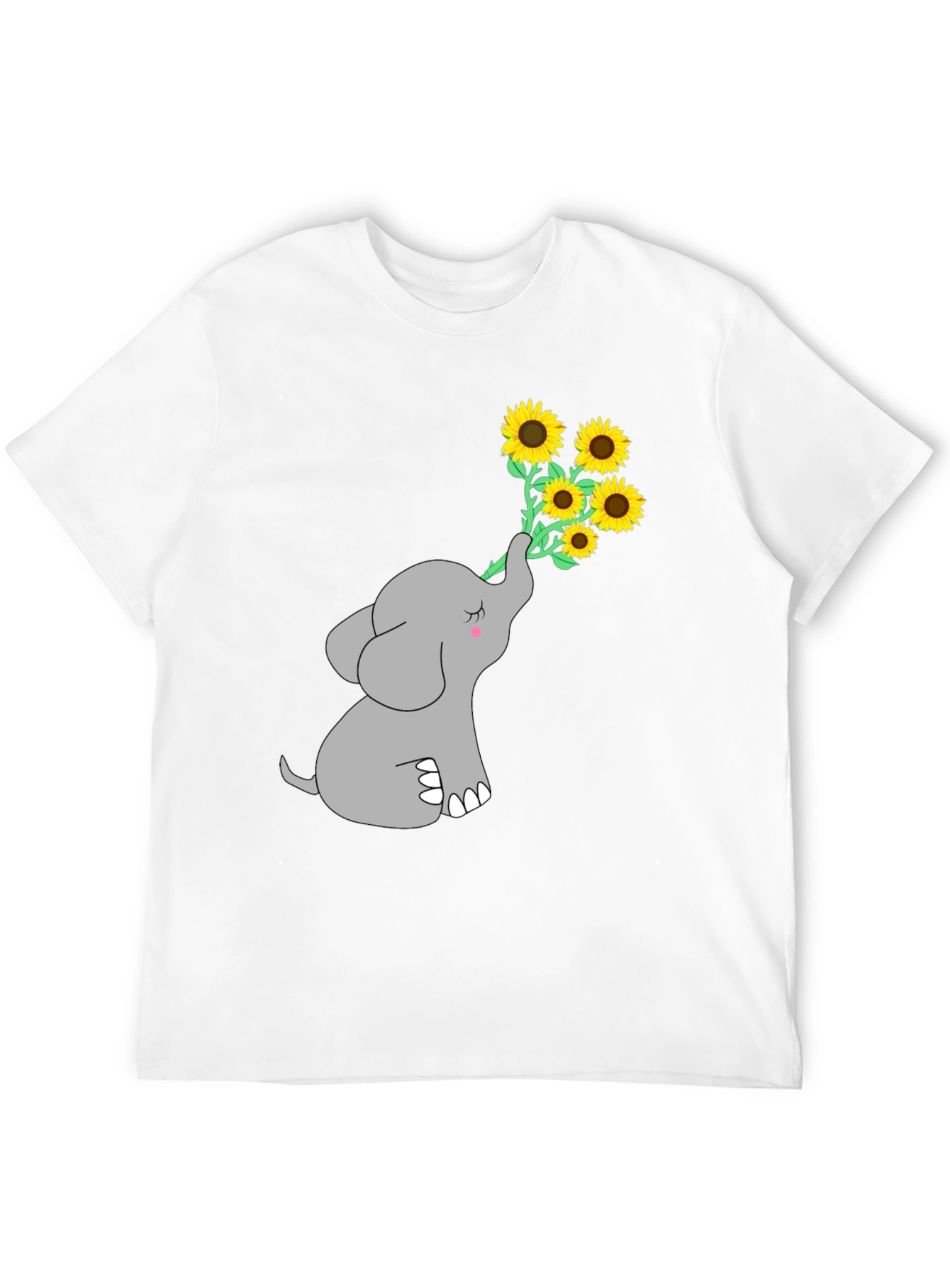 Black Elephant Sunflower Graphic Tee view 12