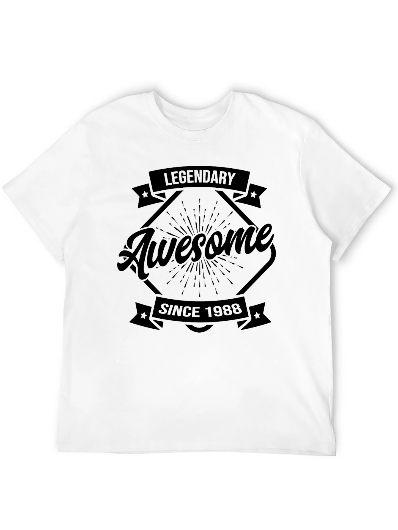 Black Legendary Awesome Since 1988 Black T-Shirt view 12