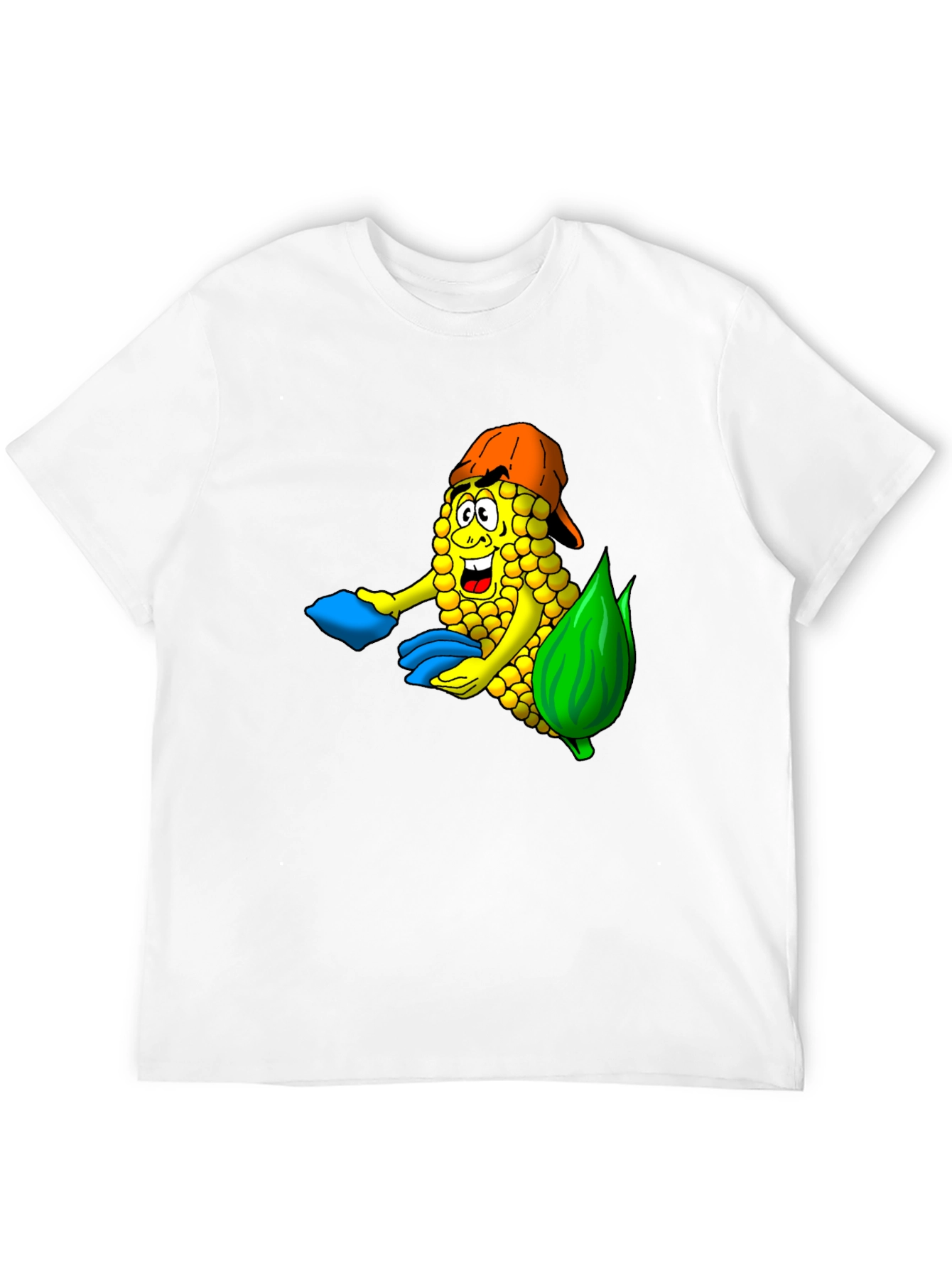 Black Corn Cob Cartoon T-Shirt view 12