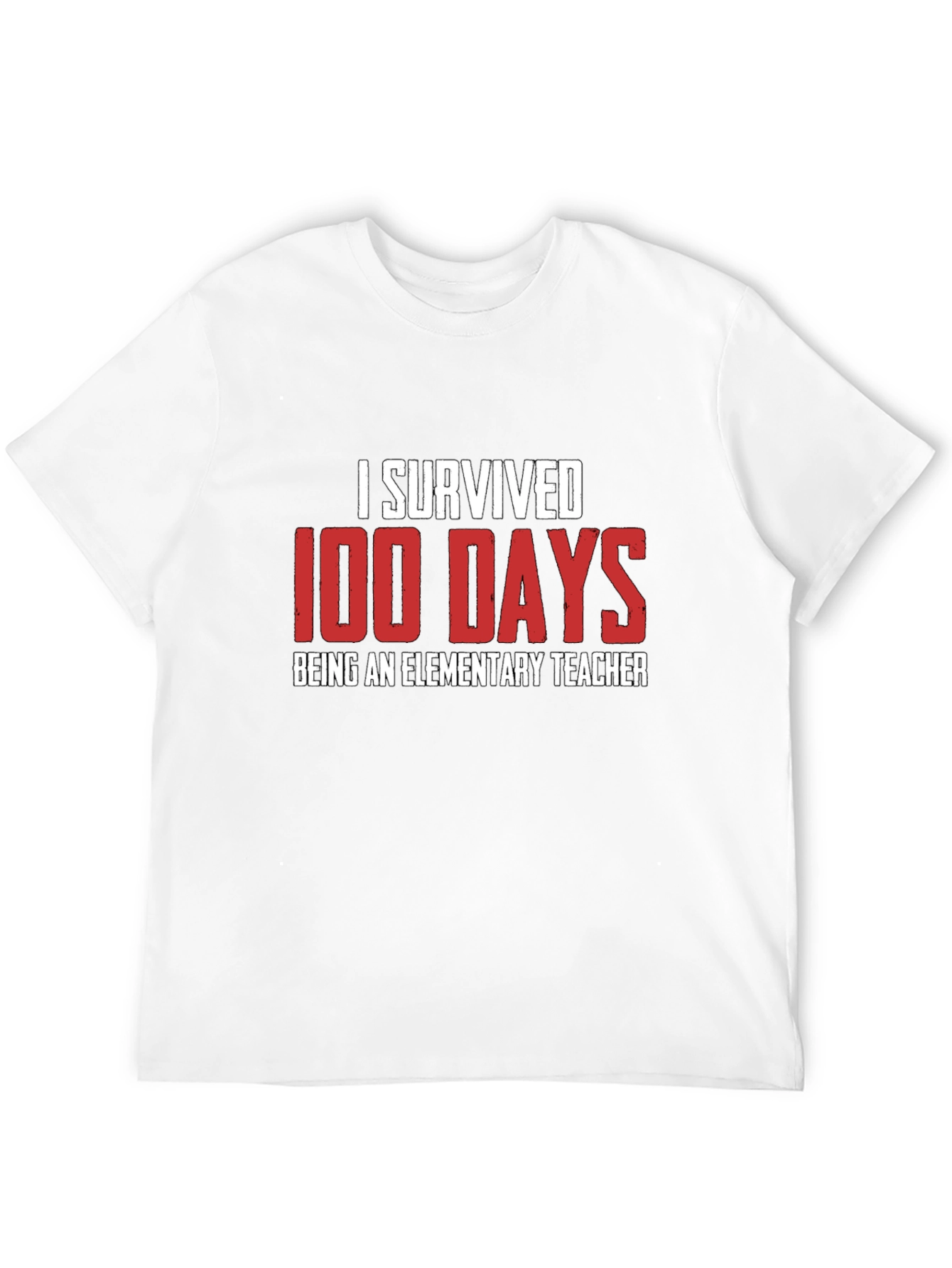 Black I Survived 100 Days Teacher Black T-Shirt view 12