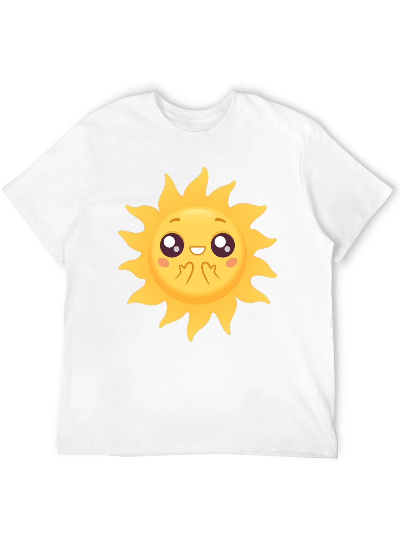 Black Cute Sun Graphic Black T-Shirt view 12