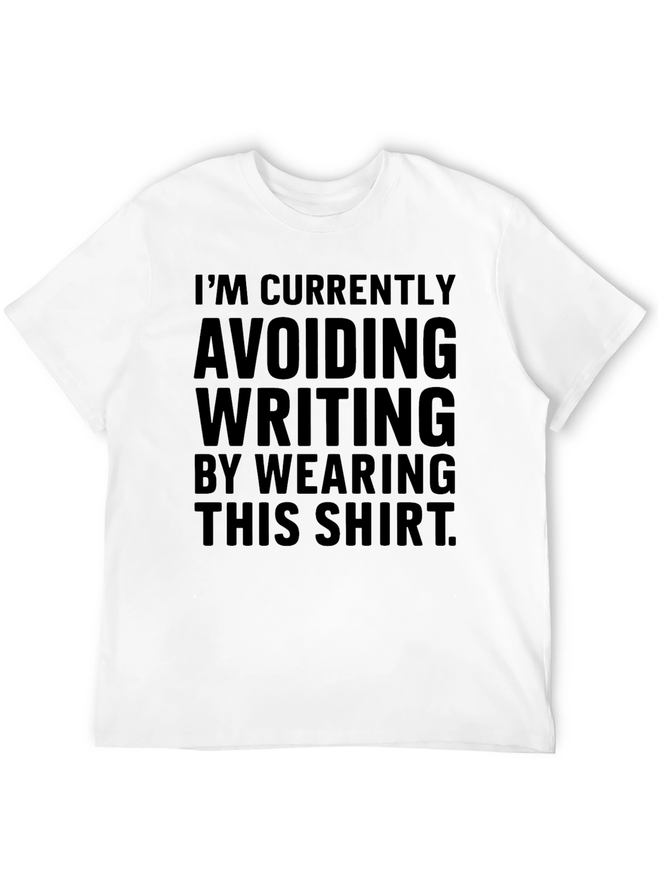 Black Avoiding Writing T-Shirt - Funny Sarcastic Tee view 12