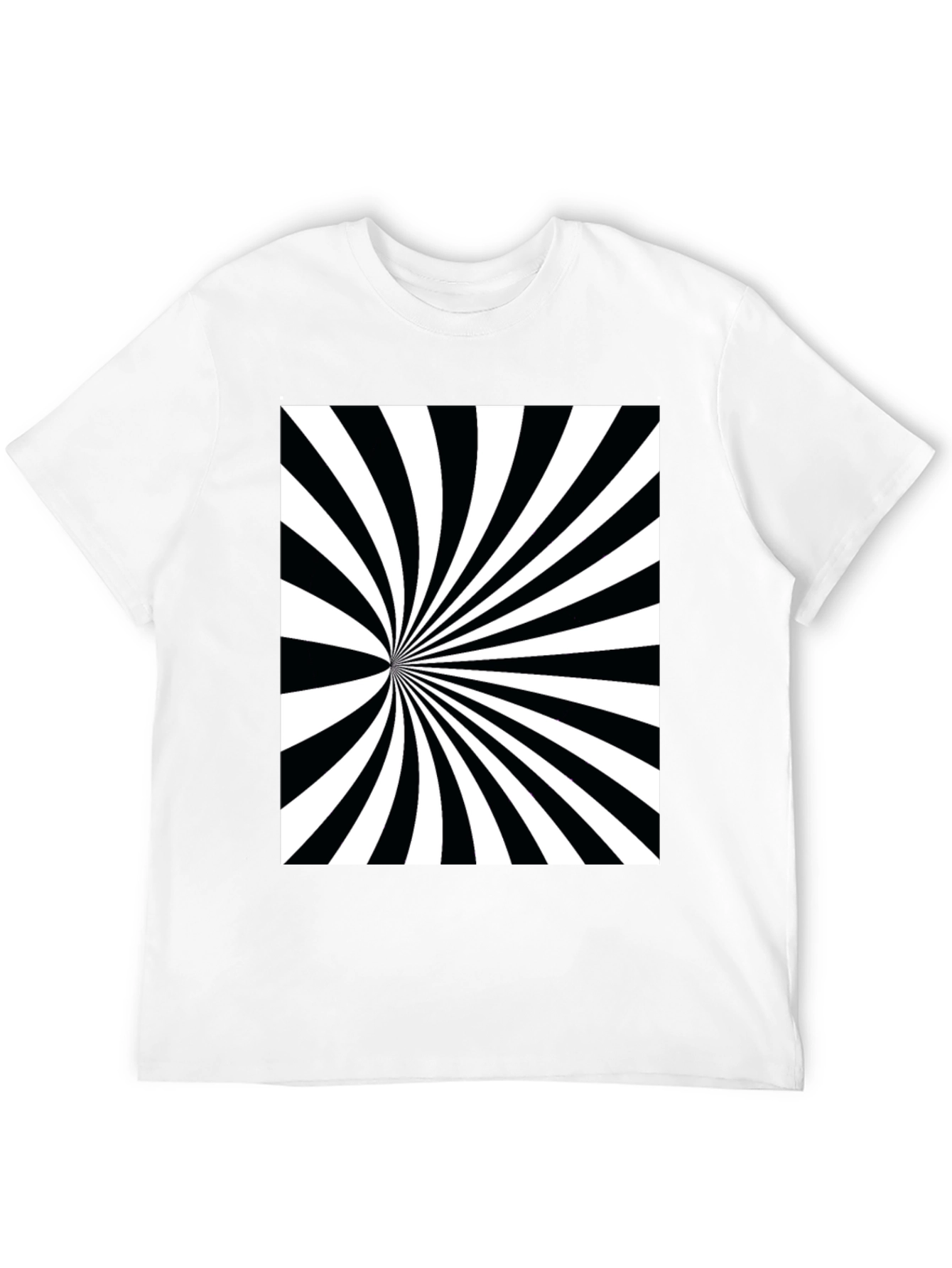 Black Hypnotic Black & White Swirl Tee view 12