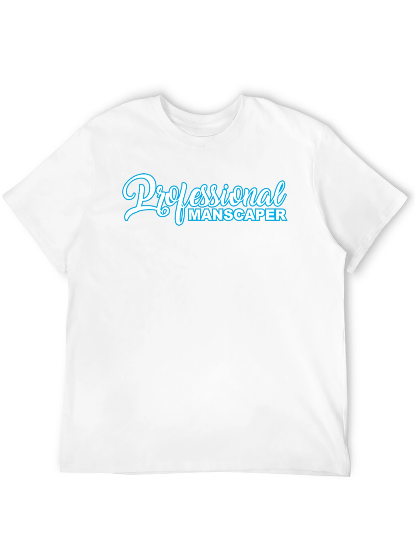 Black Professional Manscaper T-Shirt - Black Crew Neck view 12