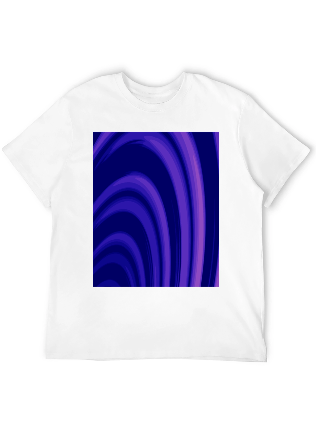 Black Abstract Purple Swirl Graphic Tee view 12
