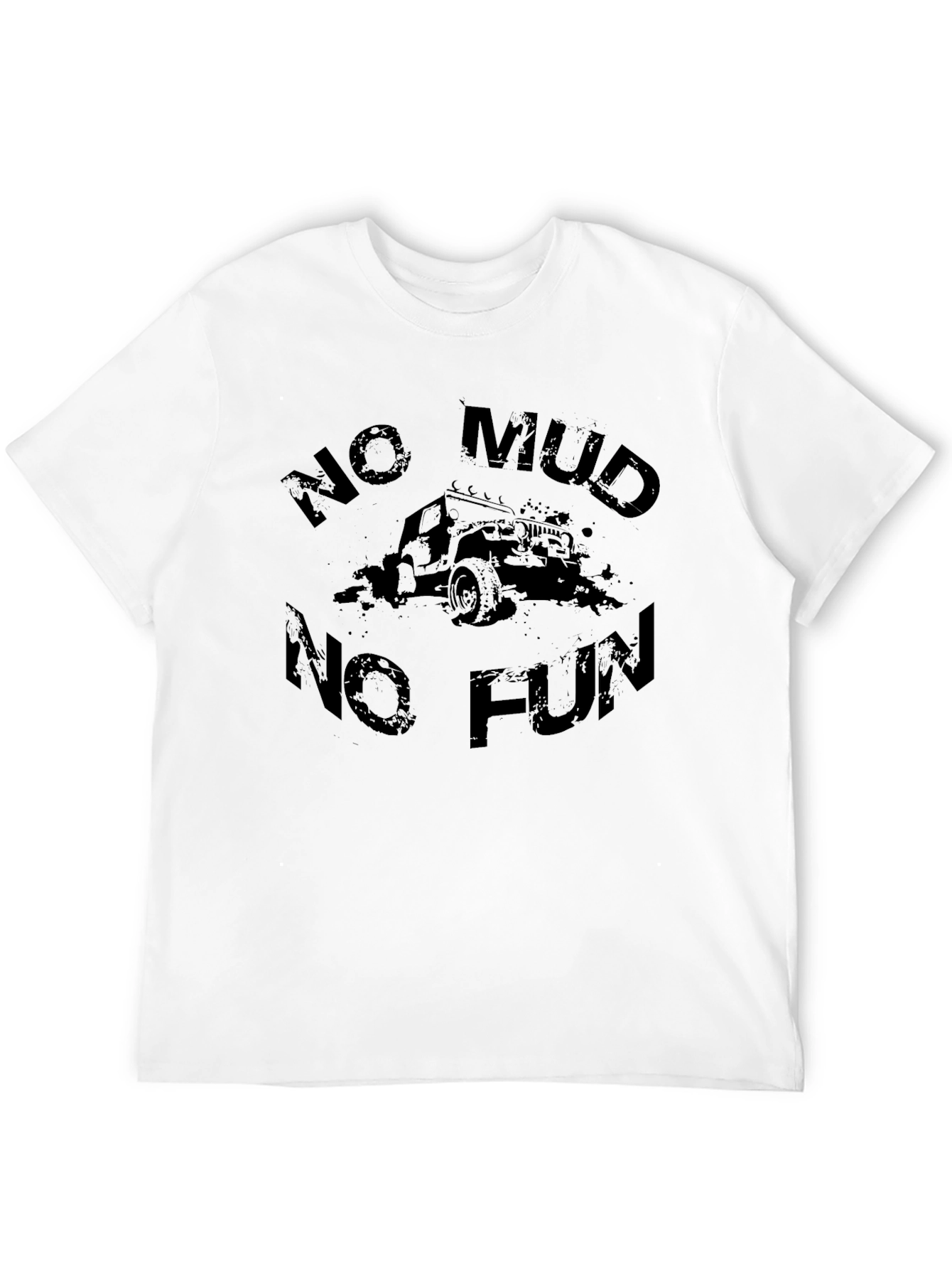 Black No Mud No Fun T-Shirt view 12