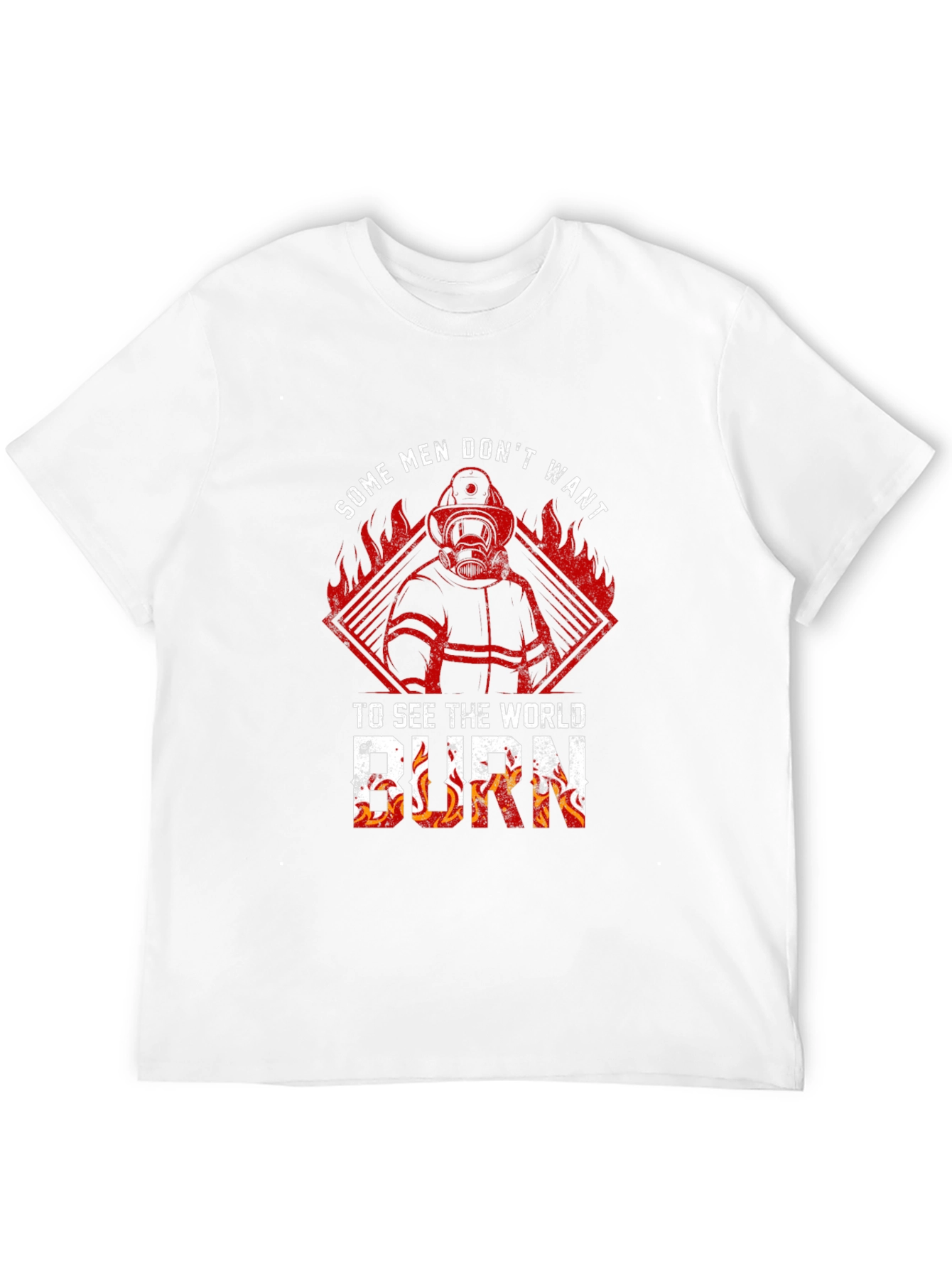 Black Firefighter Graphic Tee - Some Men Don't Want The World to Burn view 12