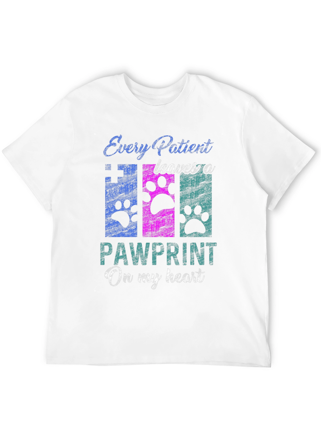 Black Pawprint Heart T-Shirt - Veterinary Love! view 12
