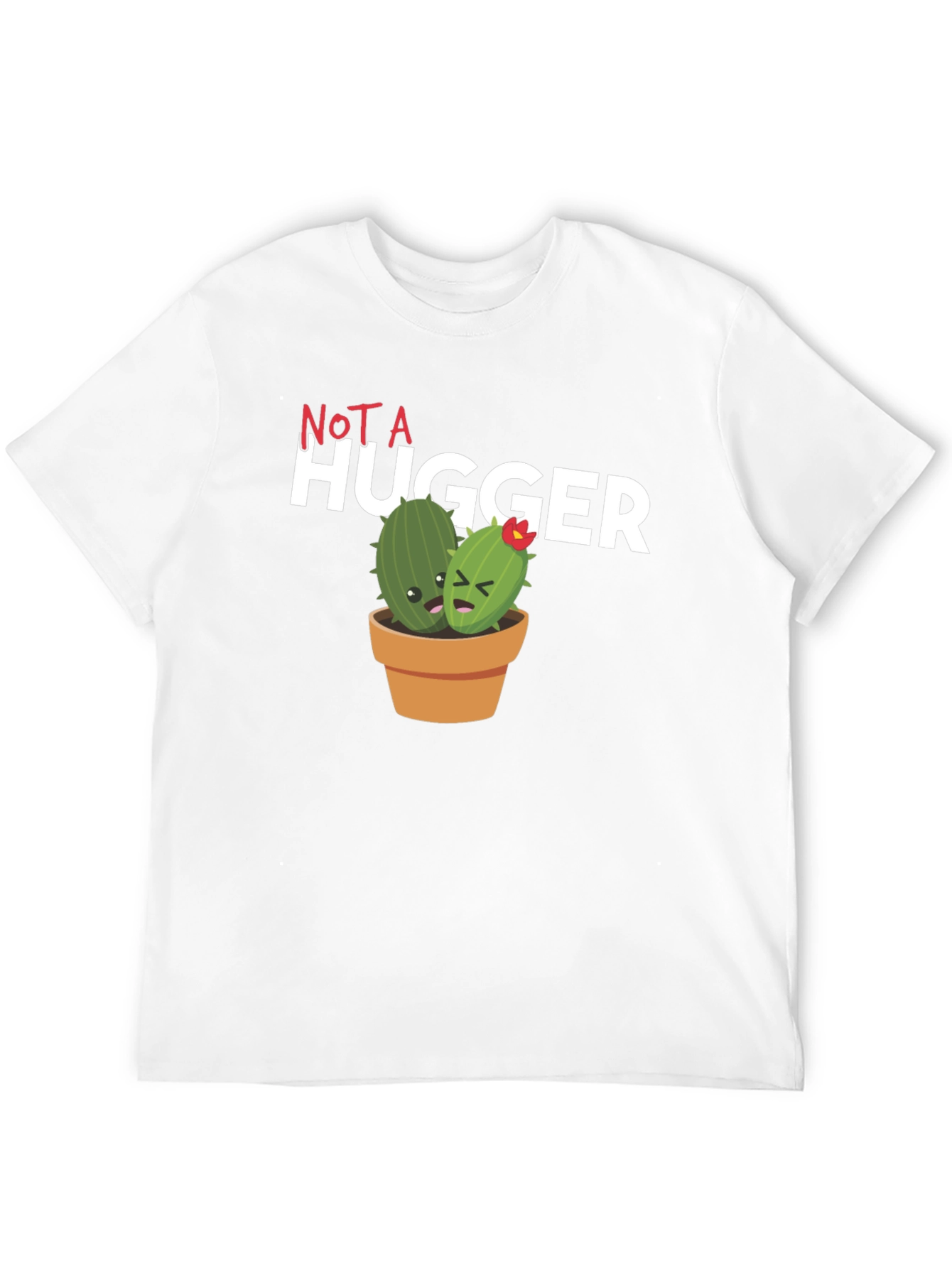 Black Not A Hugger Cactus Graphic T-Shirt view 12