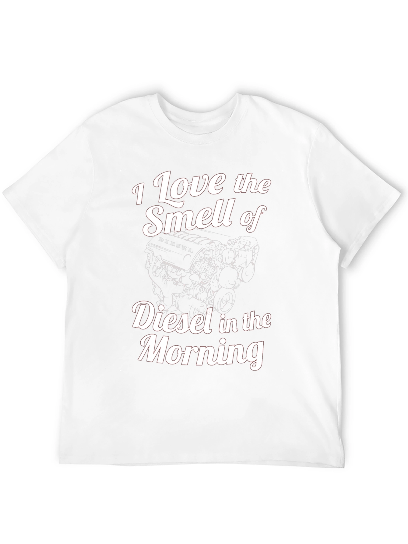 Black Diesel Engine T-Shirt - I Love The Smell Of Diesel In The Morning view 12
