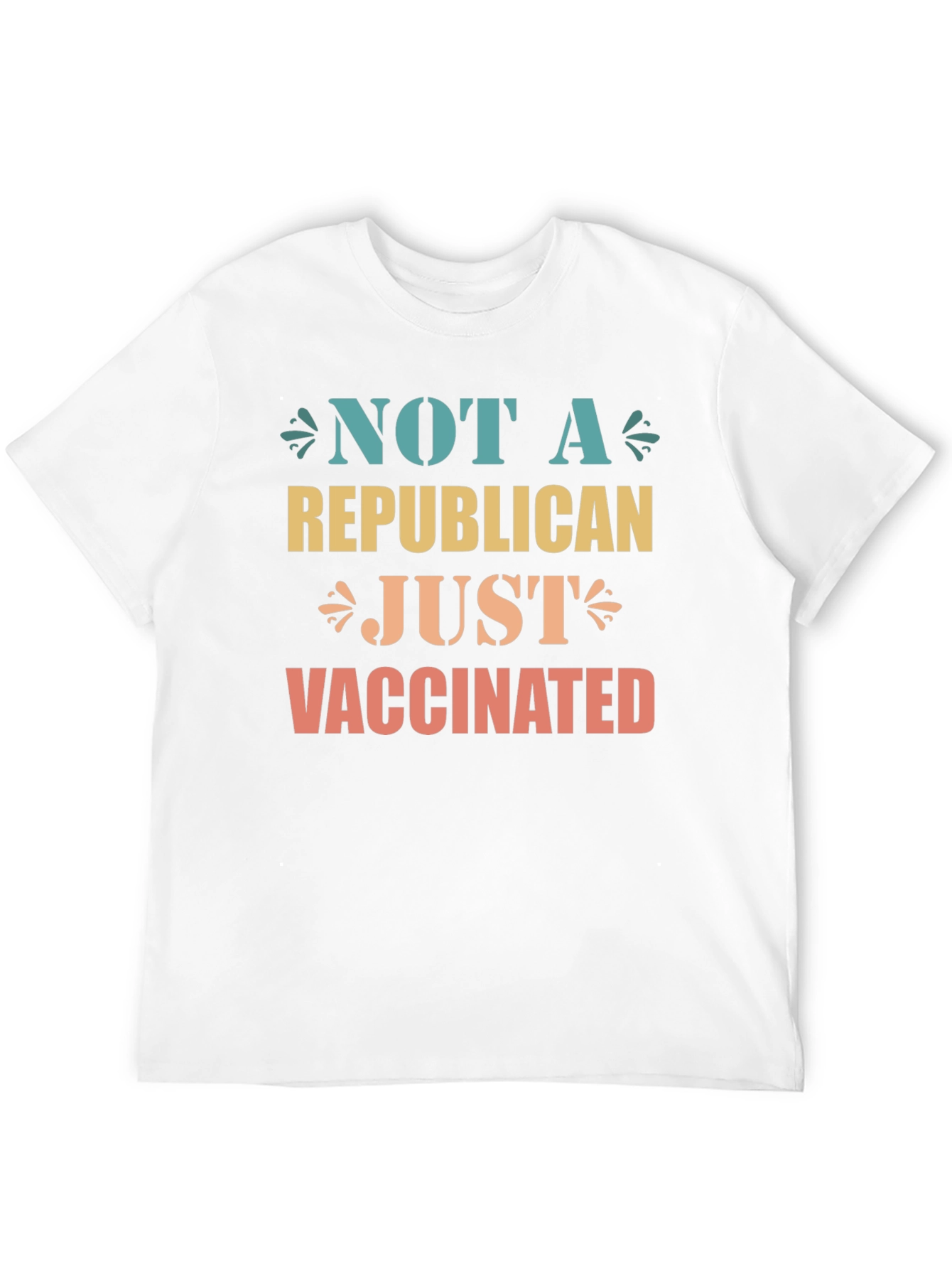 Black Not A Republican Just Vaccinated Graphic Tee view 12