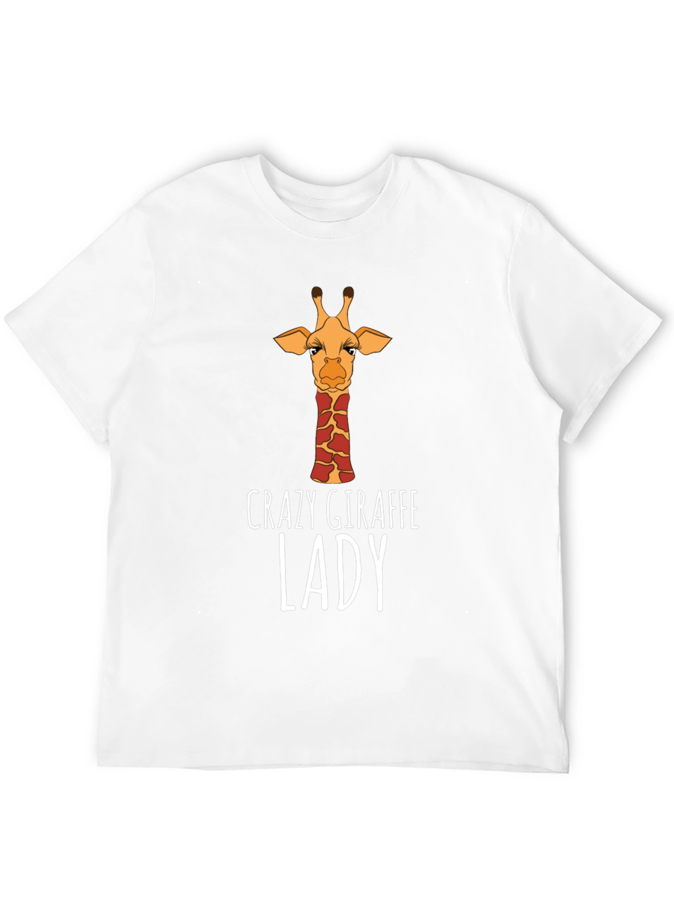 Black Crazy Giraffe Lady T-Shirt - Black view 12