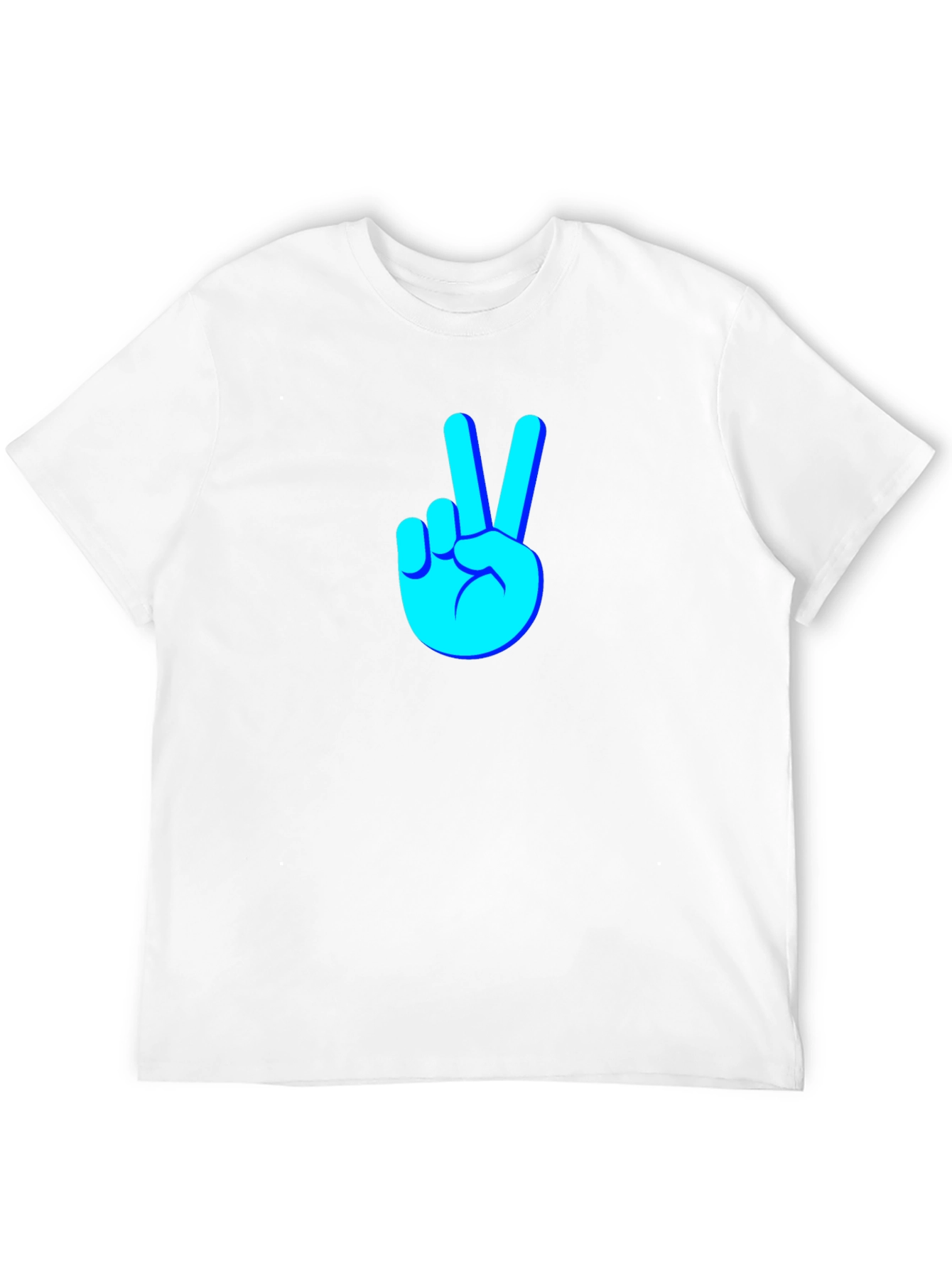 Black Cool Peace Sign Graphic Black T-Shirt view 12