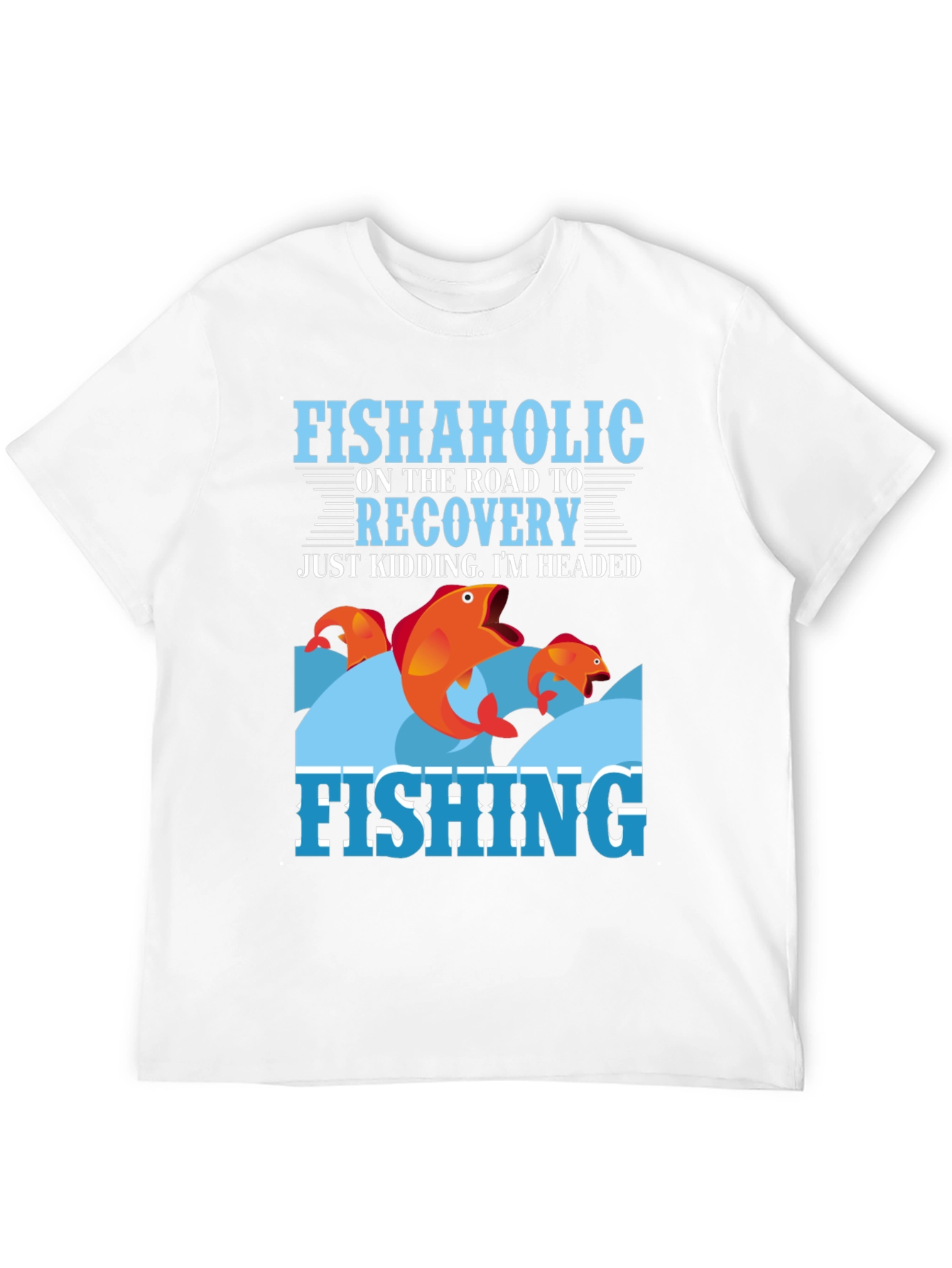 Black Fishaholic Fishing T-Shirt - Funny Fishing Tee view 12