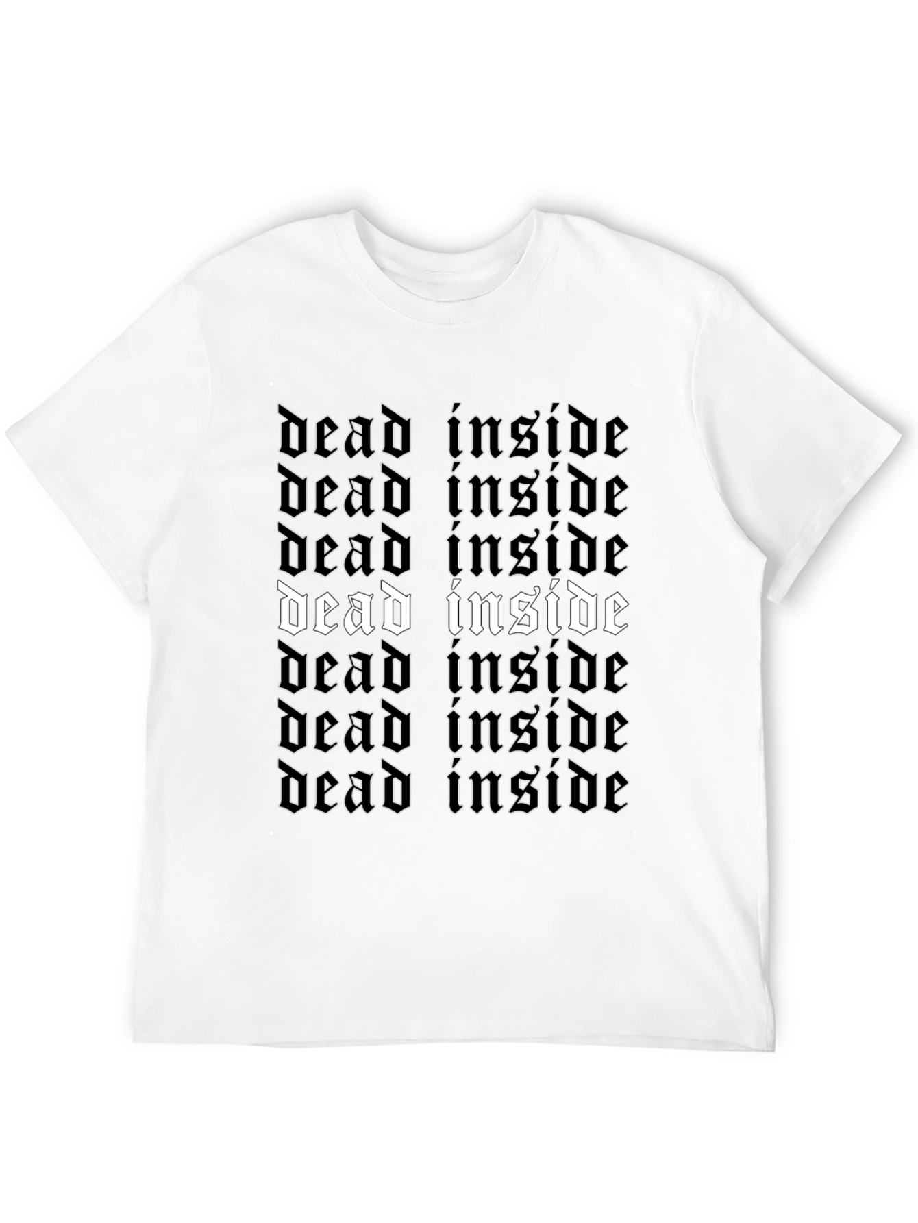 Black Dead Inside Gothic T-Shirt - Edgy Style view 12