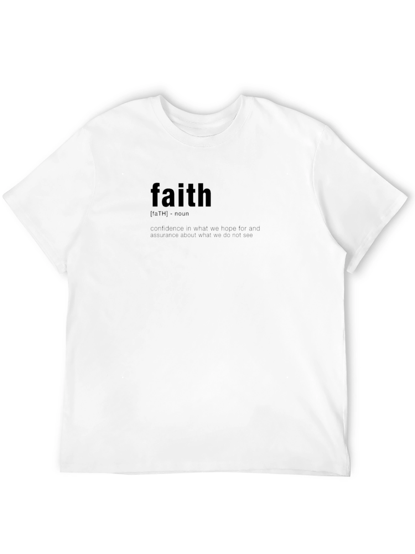 Black Faith Definition Black T-Shirt view 12