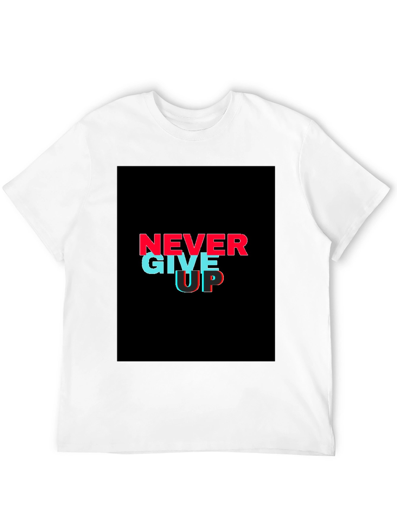 Black Never Give Up Graphic Tee - Black view 12