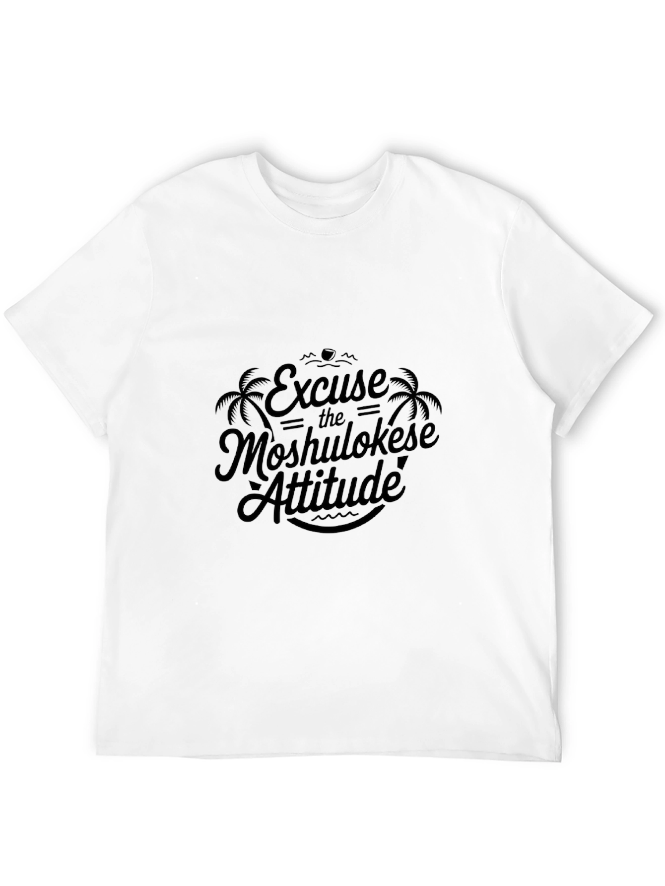 Black Excuse the Moshulokese Attitude Graphic T-Shirt view 12