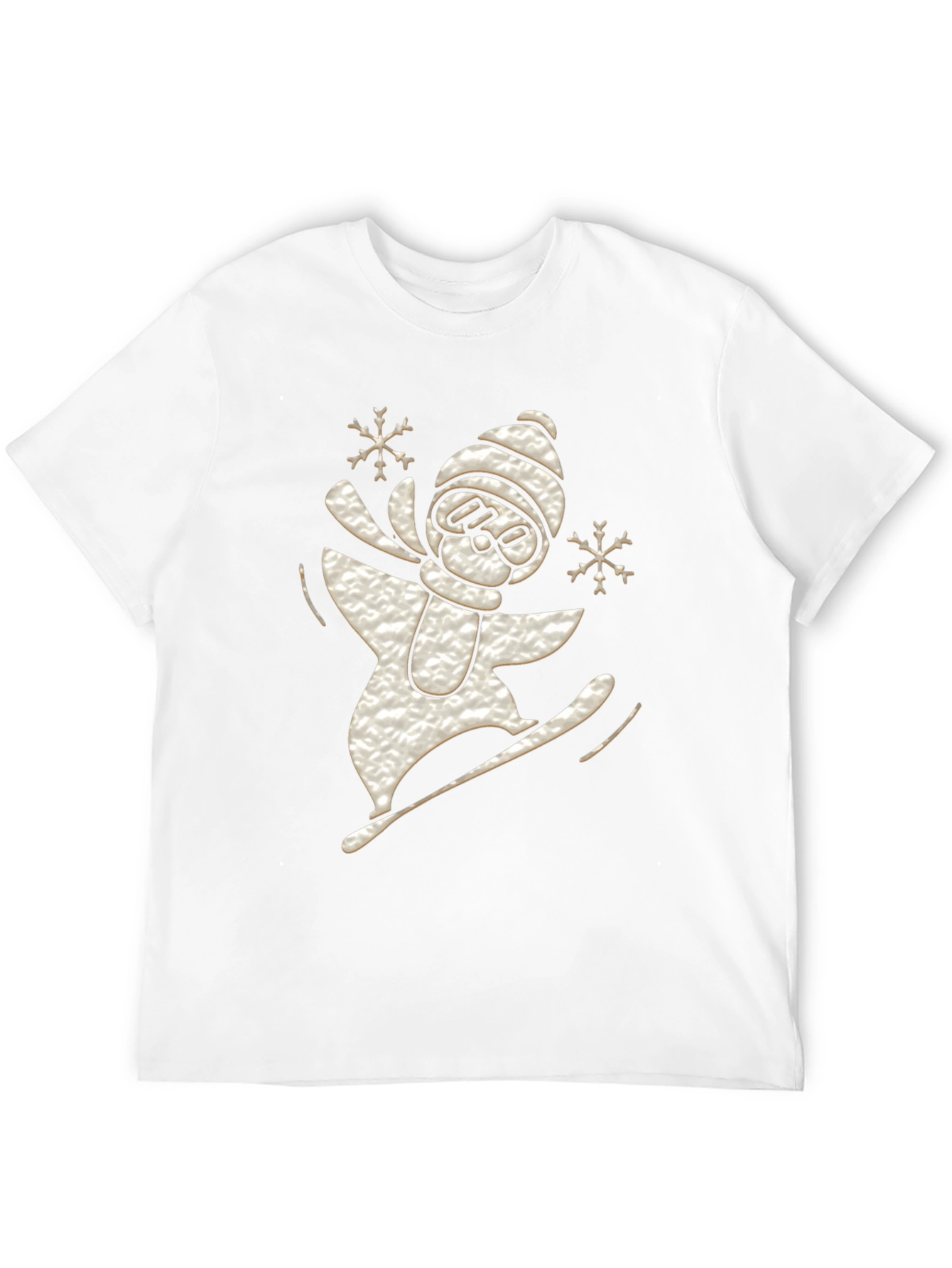Black Snowboarder Snowman Graphic Tee view 12