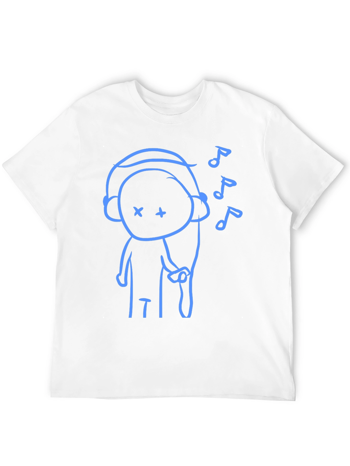 Black Black T-Shirt with Blue Music Lover Graphic view 12