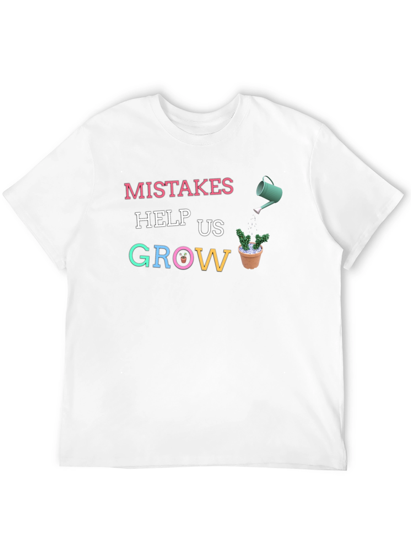Black Mistakes Help Us Grow Funny Graphic T-Shirt view 12