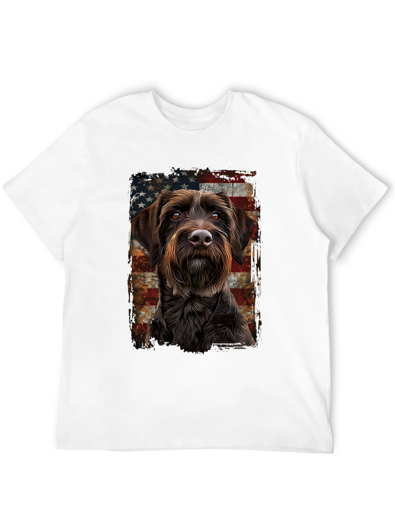 Black Dog Breed American Flag T-Shirt view 12