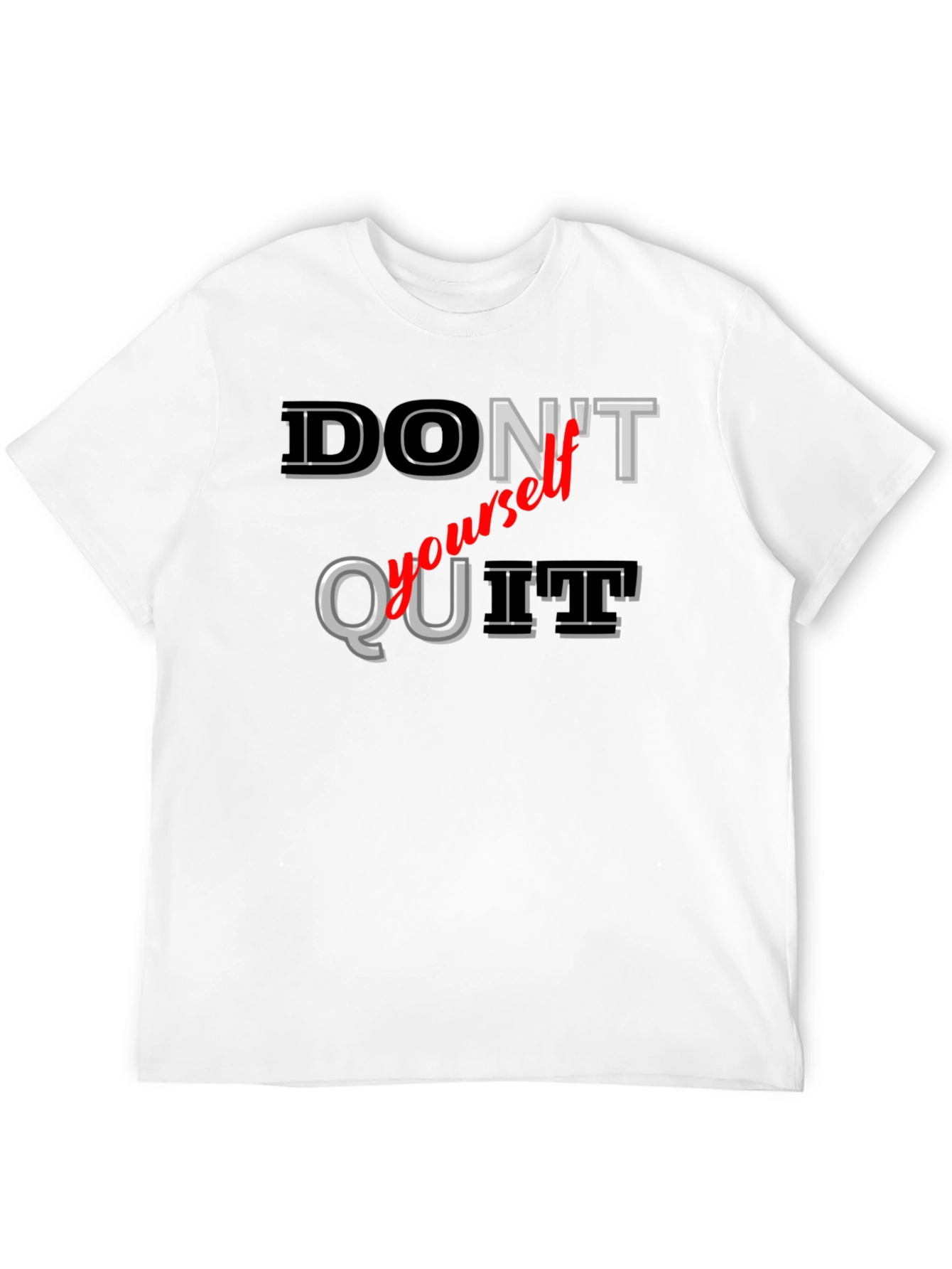 Black Don't Quit T-Shirt - Motivational Graphic Tee view 12