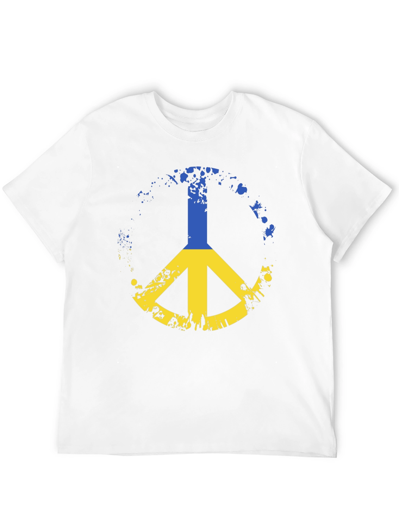 Black Ukraine Peace Sign Black T-Shirt view 12
