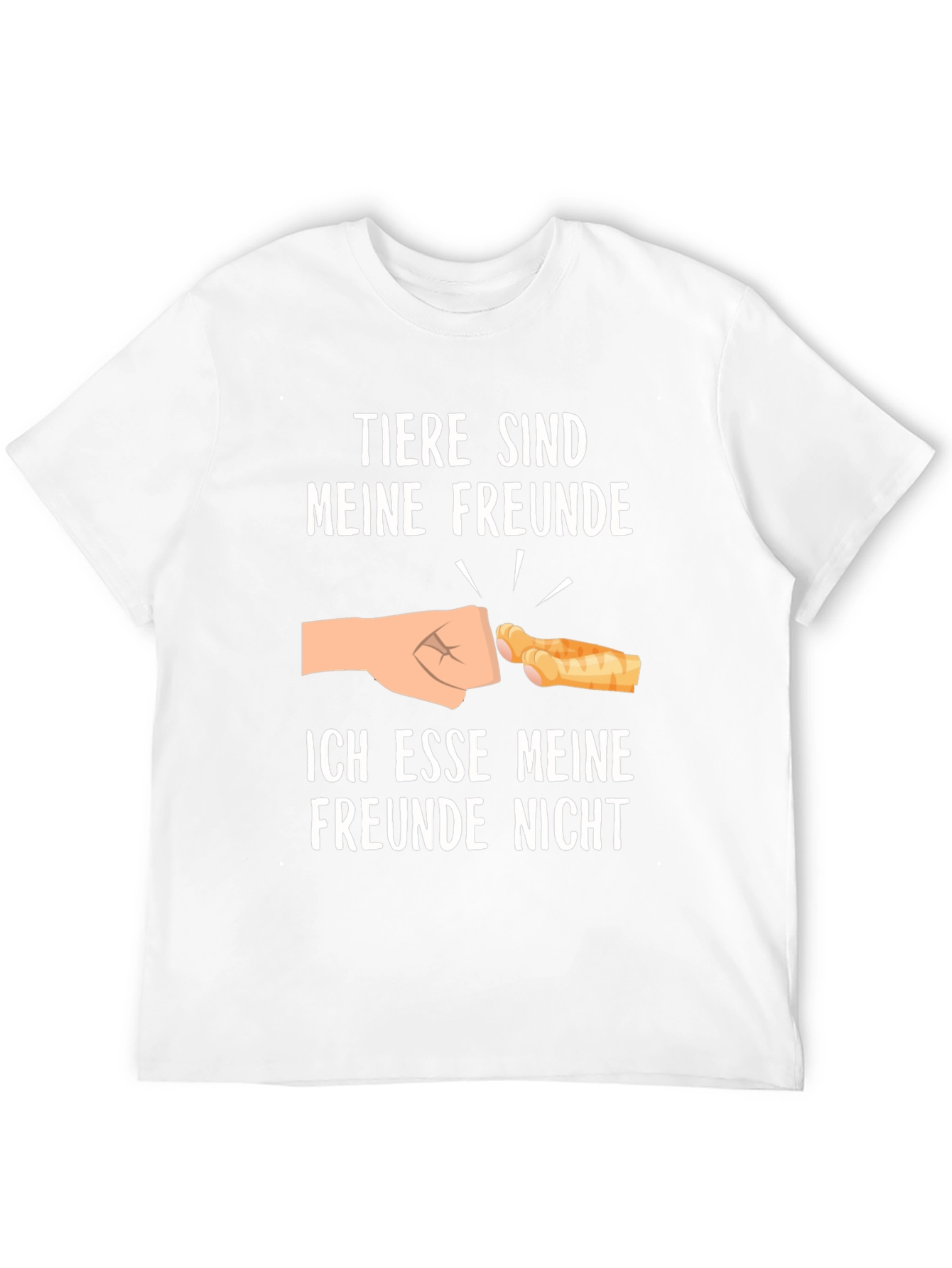 Black Vegan T-Shirt - Animals are Friends view 12