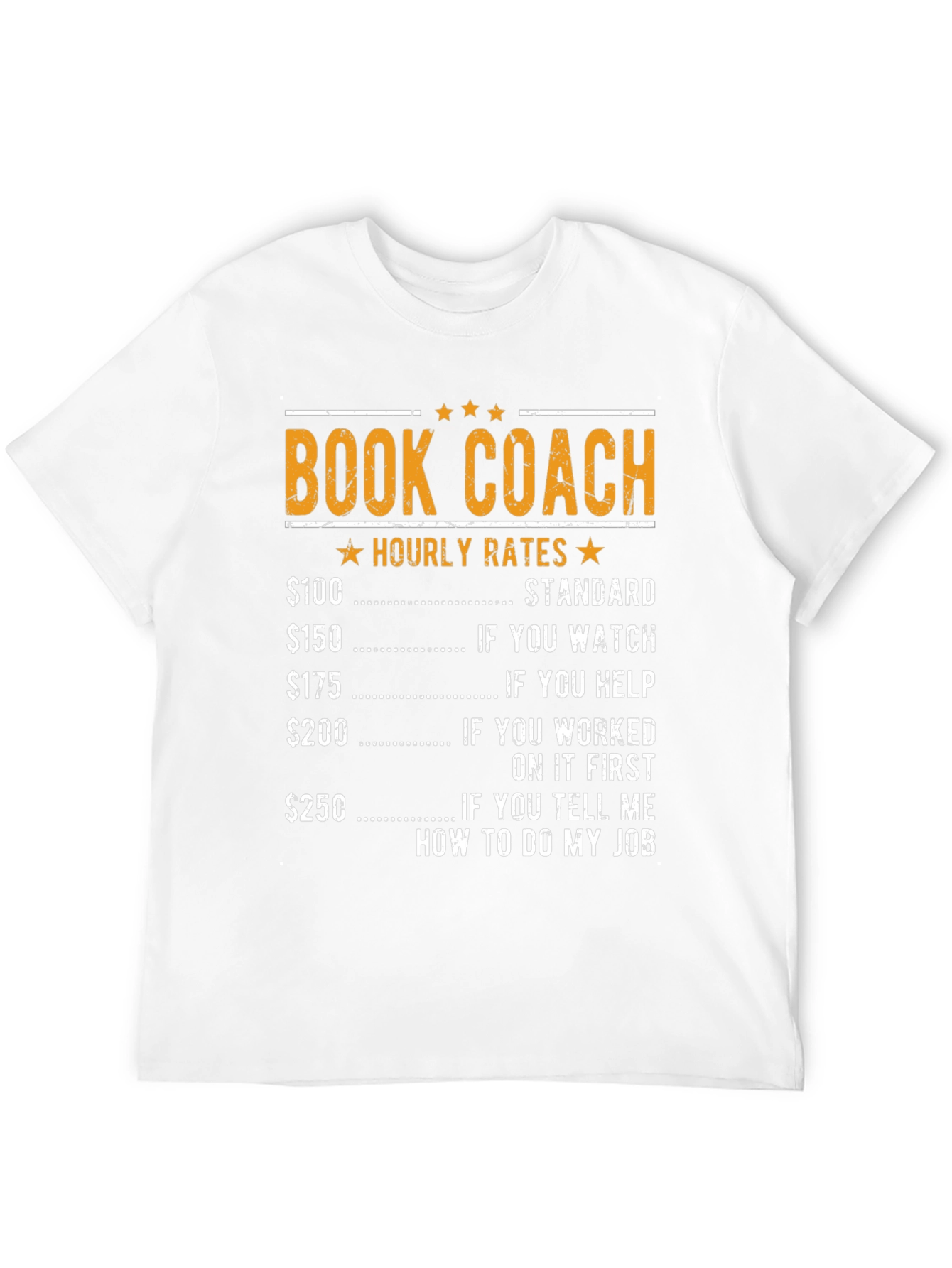Black Book Coach Hourly Rates Funny Black T-Shirt view 12