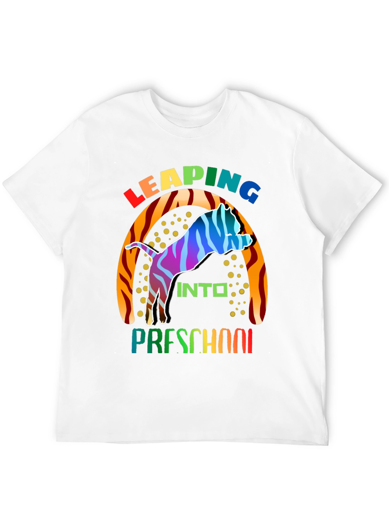 Leaping into Preschool Colorful Toddler T-Shirt - 12