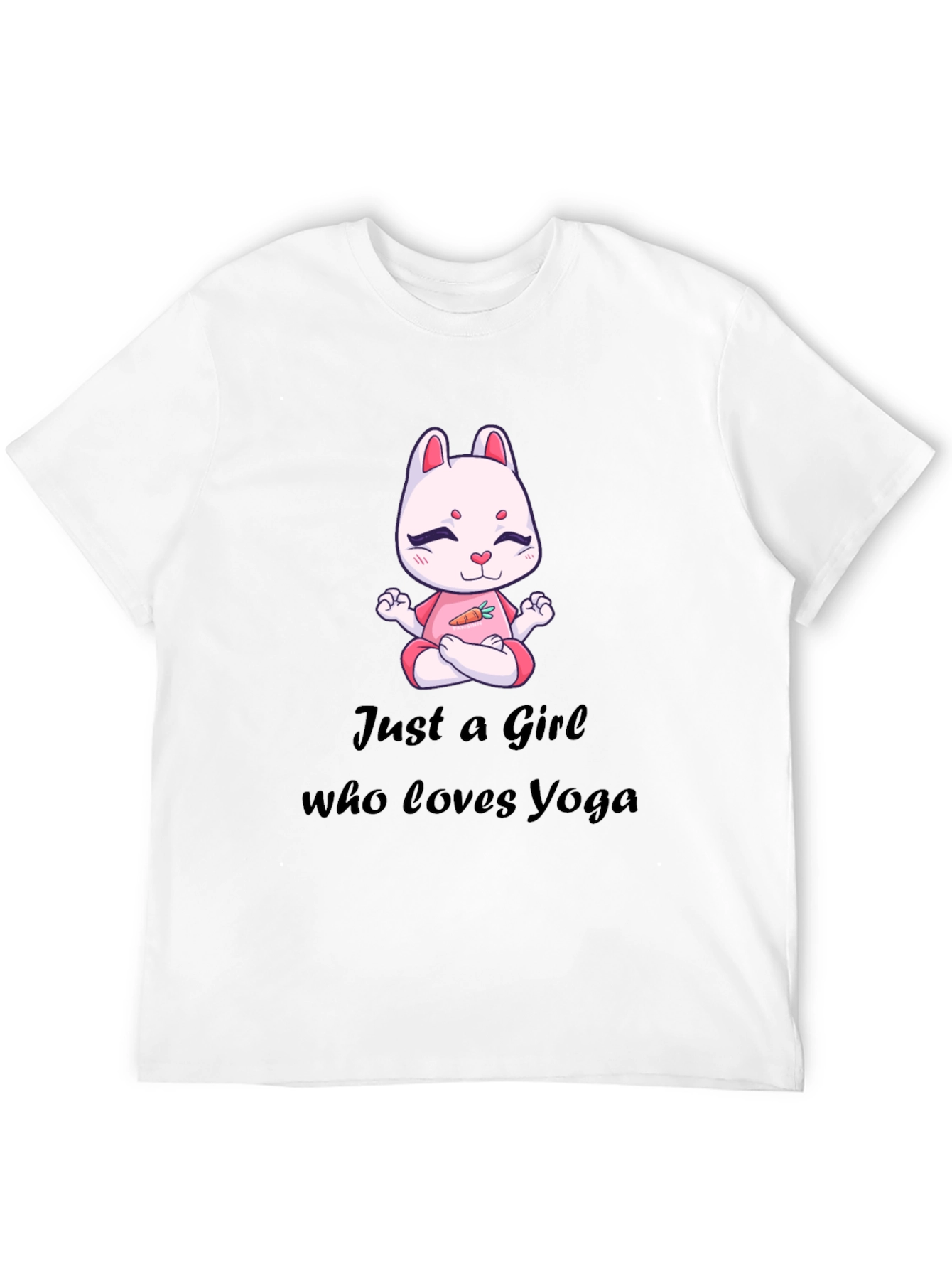 Yoga Loving Girl's Tee - Rabbit Meditation Design - 12