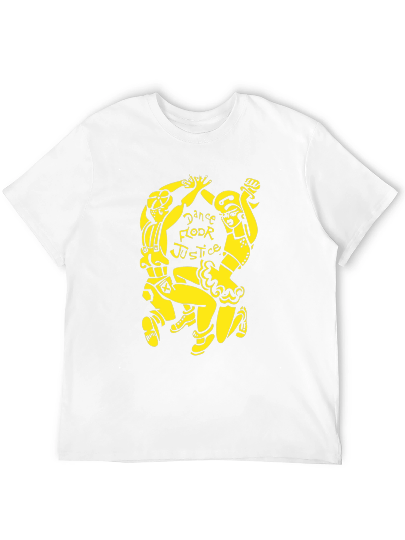 Black Dance Floor Justice Graphic Tee - Black Cotton T-Shirt view 12