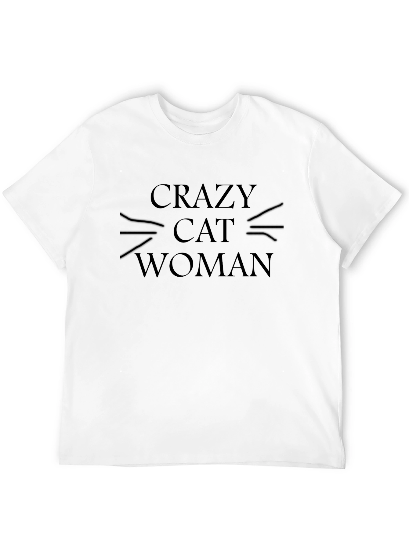 Black Crazy Cat Woman Black T-Shirt view 12