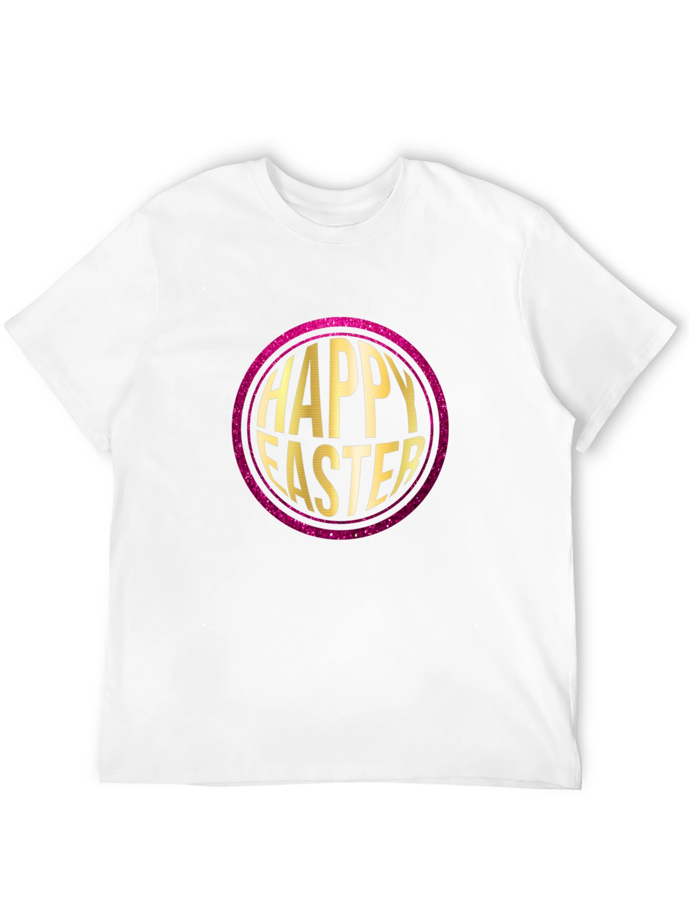 Black Happy Easter Graphic Print Crew Neck T-Shirt view 12