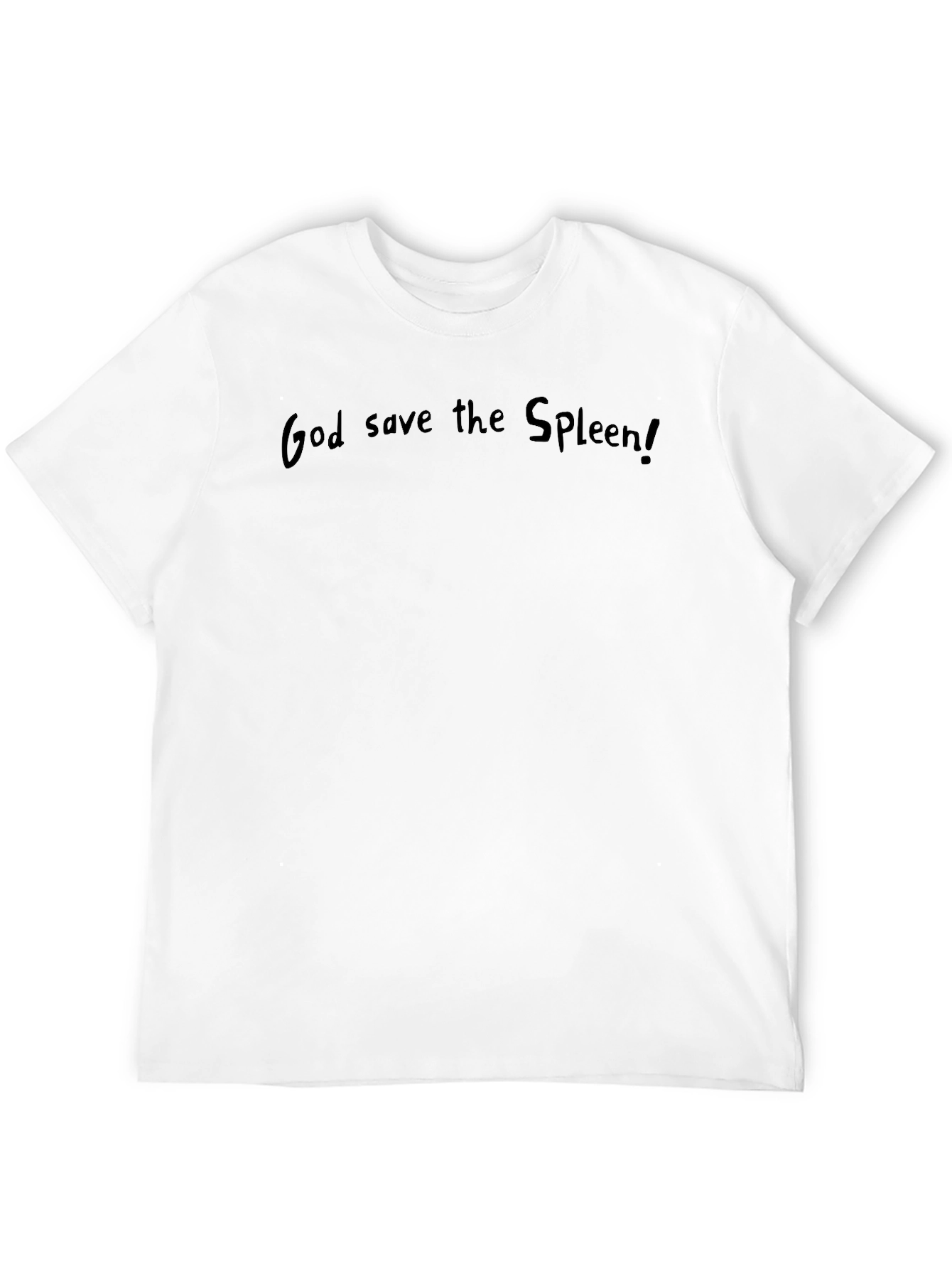 Black God Save the Spleen! Graphic Tee - Classic Black T-Shirt view 12