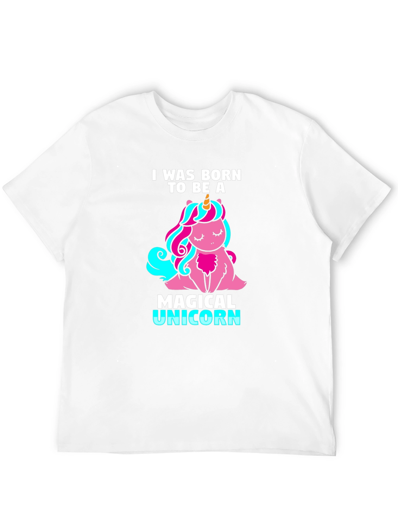 Black Magical Unicorn Graphic Tee - Born To Be A Unicorn T-Shirt view 12