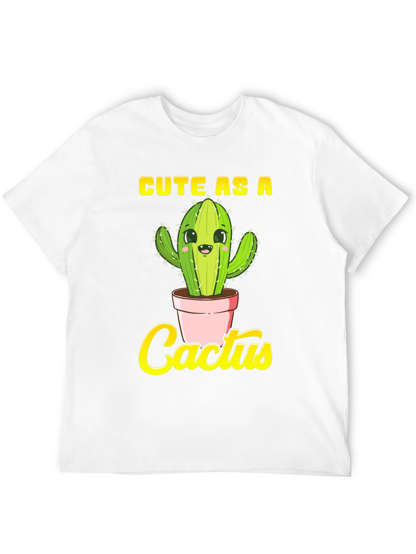 Black Cute as a Cactus Graphic Tee - Unisex Black Shirt view 12