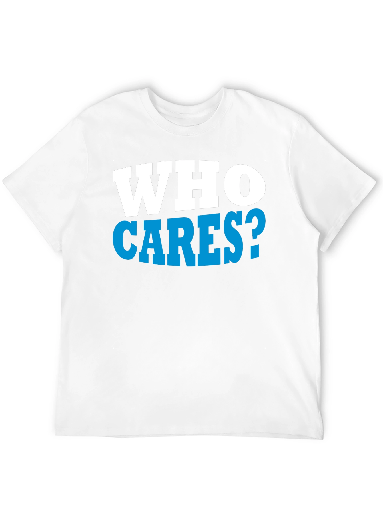 Black Who Cares? Graphic Print Black T-Shirt view 12