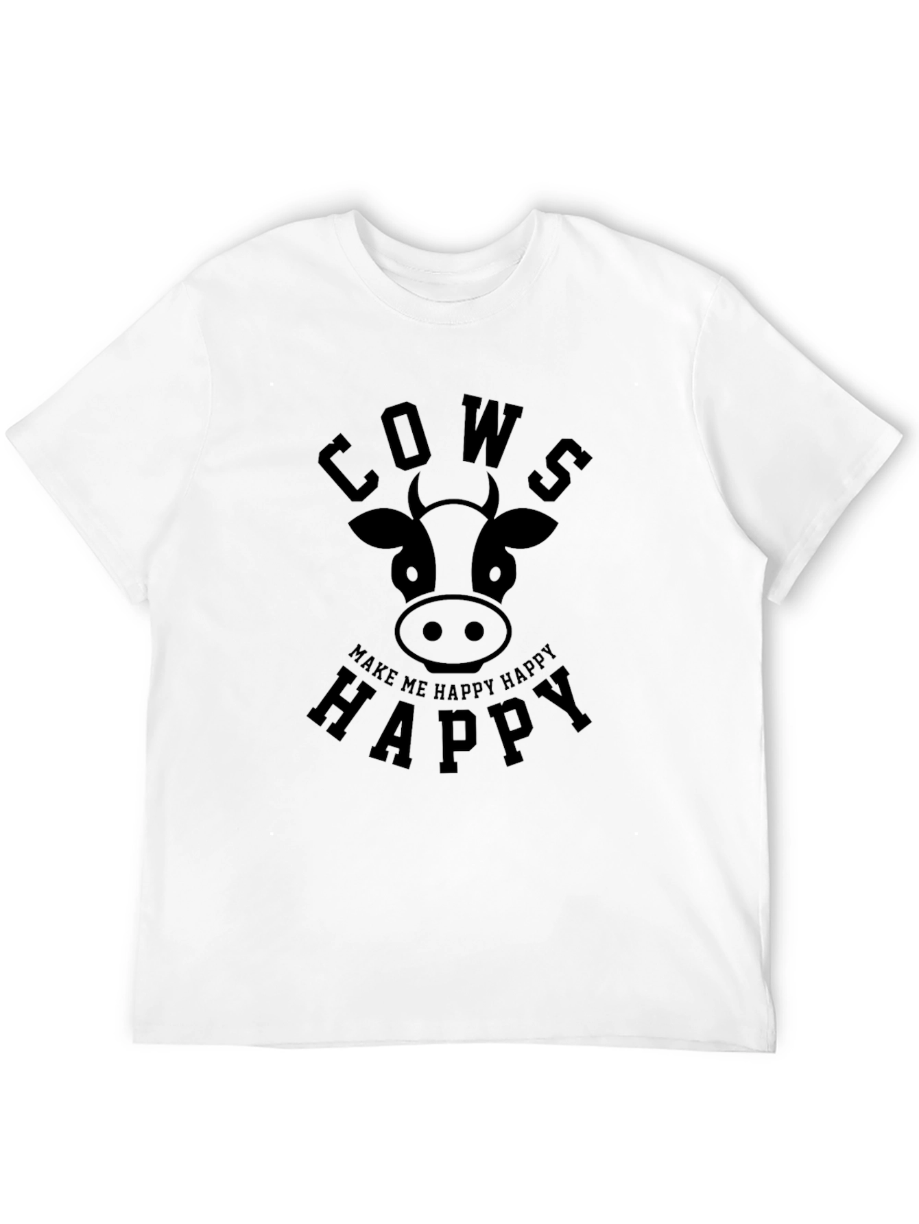 Black Cows Make Me Happy Graphic T-Shirt view 12