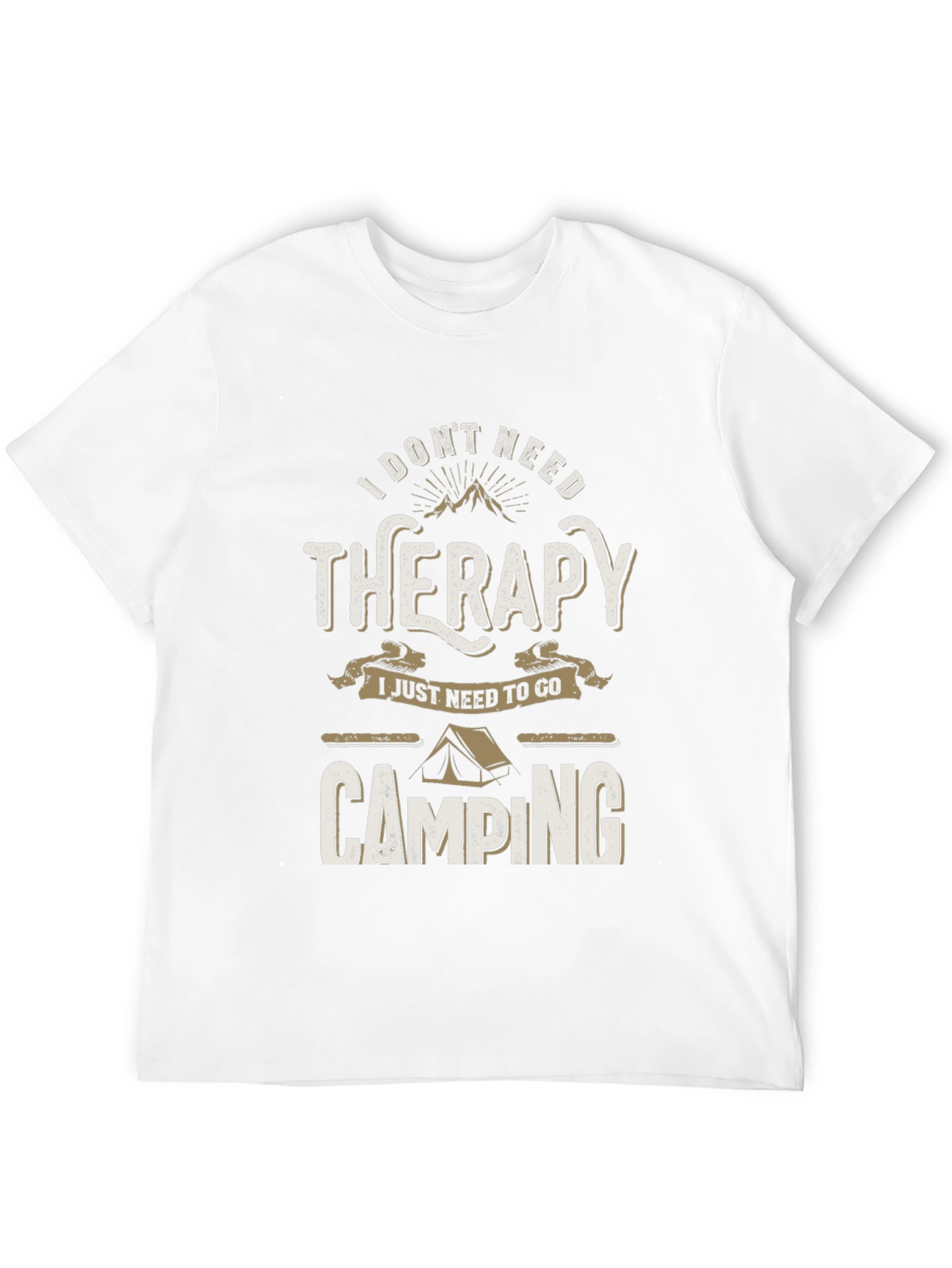Black Camping Therapy T-Shirt - Nature Lover Tee view 12