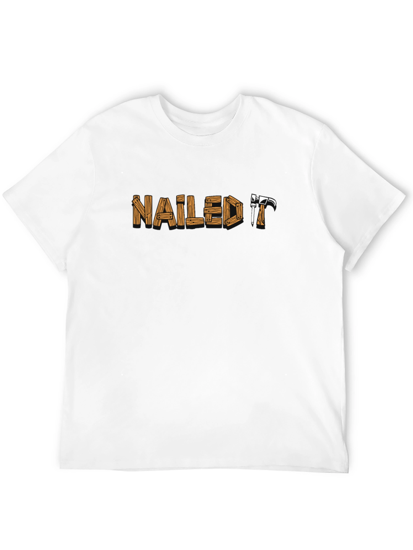 Black Nailed It Graphic T-Shirt - Crew Neck, Casual view 12