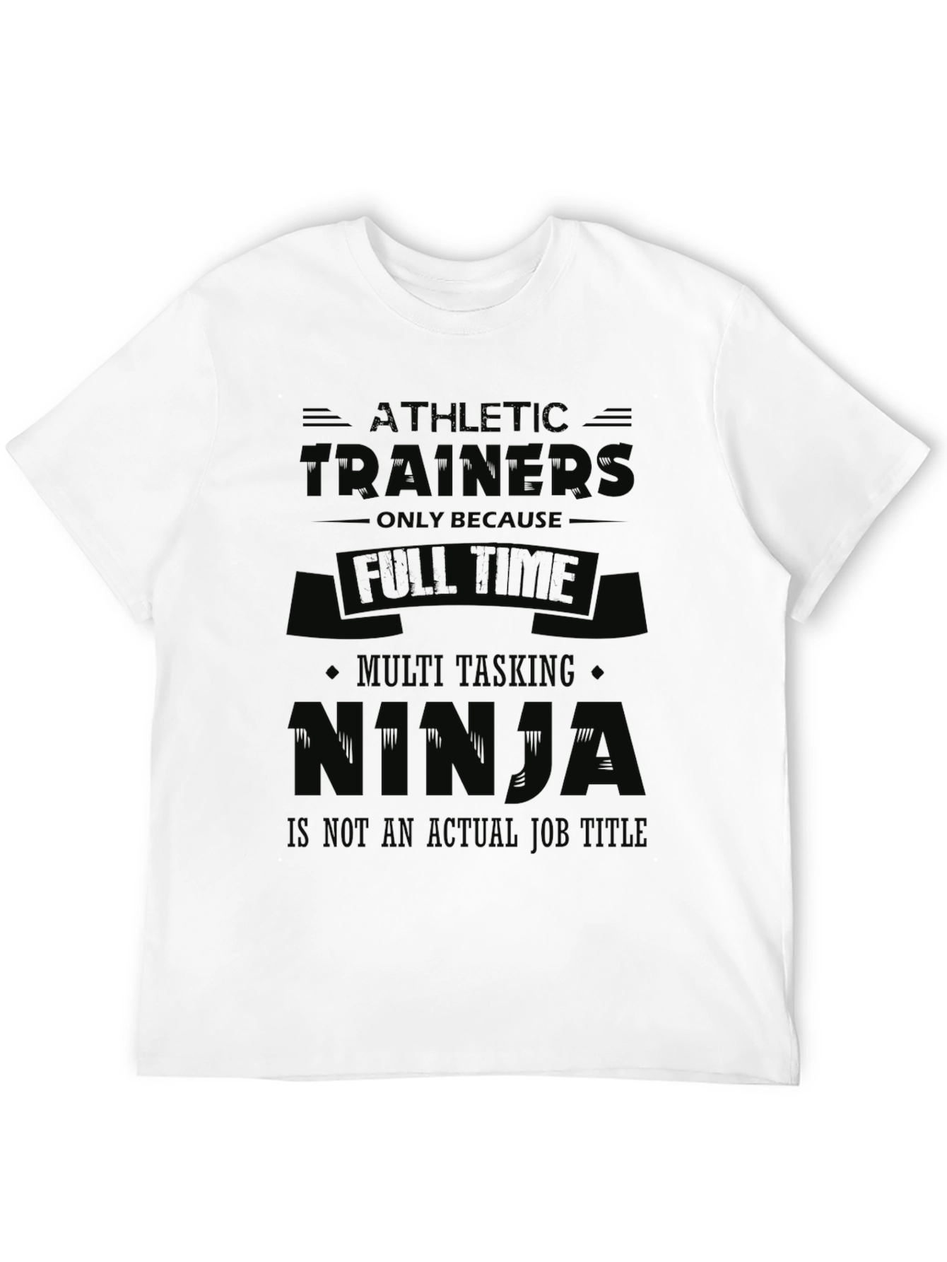 Black Athletic Trainer Ninja Black T-Shirt view 12