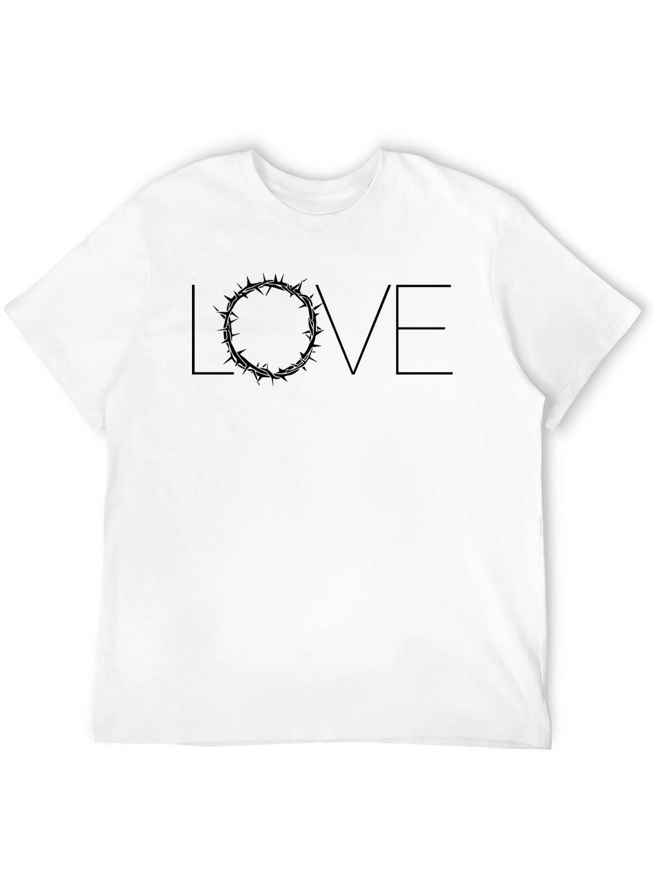Black Love Crown of Thorns Black Graphic Tee view 12